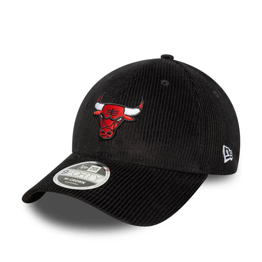 New Era Schwarze Chicago Bulls NBA Cord 9FORTY M-Crown Verstellbare Cap