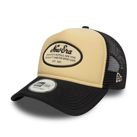 New Era Schwarze New Era Oval Patch 9FORTY E-Frame Trucker Cap