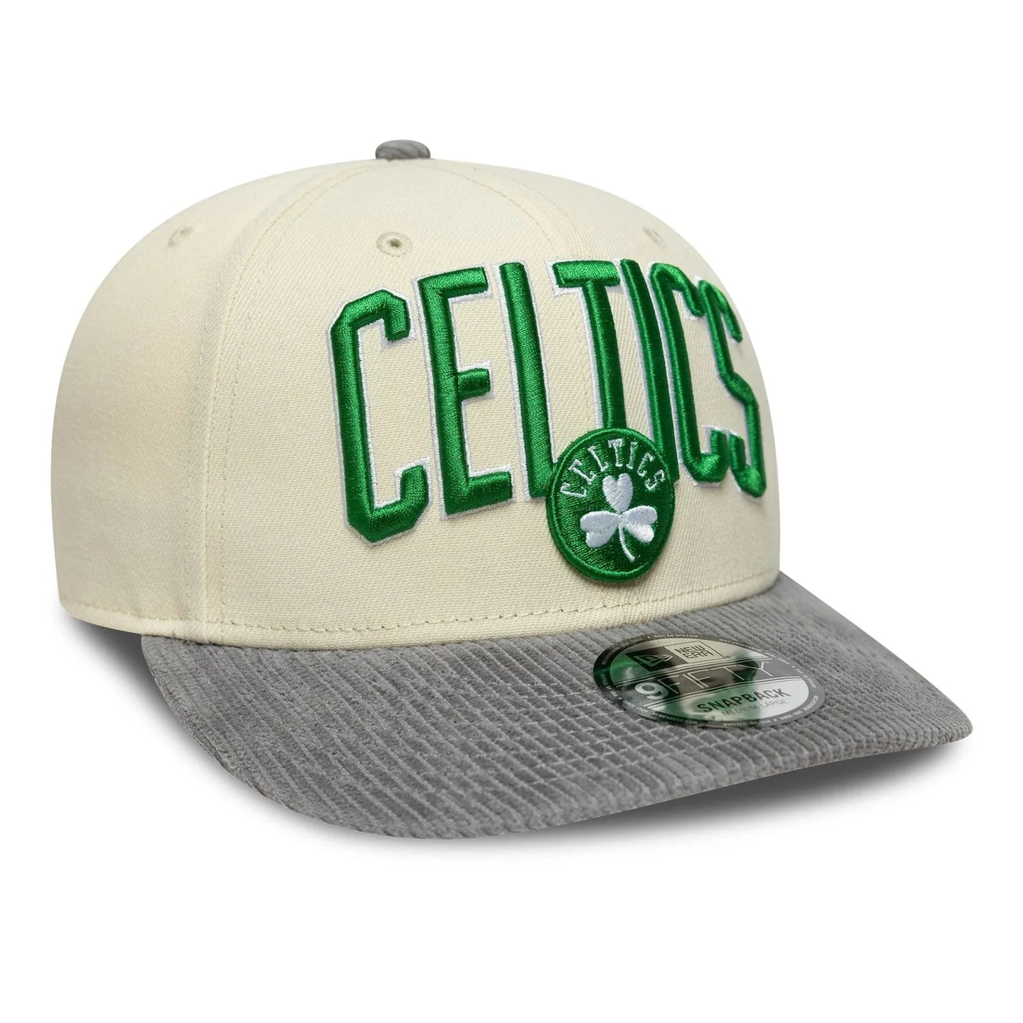 New Era Hellbeige Boston Celtics NBA Cord Visor 9FIFTY Snapback Cap