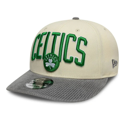 New Era Hellbeige Boston Celtics NBA Cord Visor 9FIFTY Snapback Cap