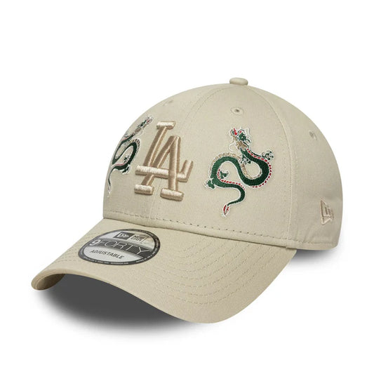 New Era Hellbeige LA Dodgers MLB Icon 9FORTY Verstellbare Cap