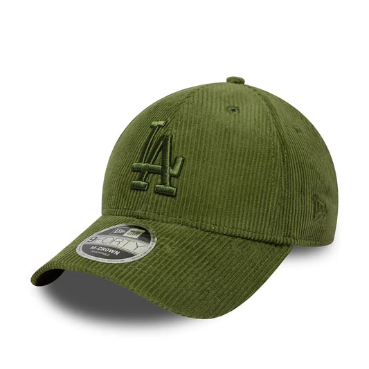 New Era Dunkelgrüne MLB Cord LA Dodgers 9FORTY verstellbare M-Crown Cap