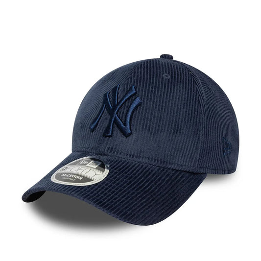 New Era Dunkelblaue MLB New York Yankees Cord 9FORTY verstellbare M-Crown Cap
