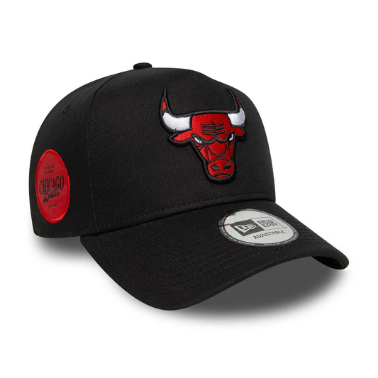 New Era Schwarze NBA Sidepatch Chicago Bulls 9FORTY E-Frame Verstellbare Cap
