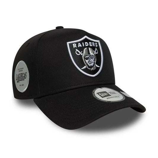 New Era Schwarze NFL Sidepatch Las Vegas Raiders 9FORTY E-Frame Verstellbare Cap