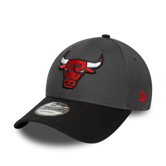 New Era Dark Grey NBA Sidepatch Chicago Bulls 9FORTY Verstellbare Cap