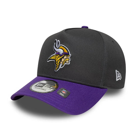New Era Dunkelgraue NFL Minnesota Vikings 9FORTY E-Frame Verstellbare Cap