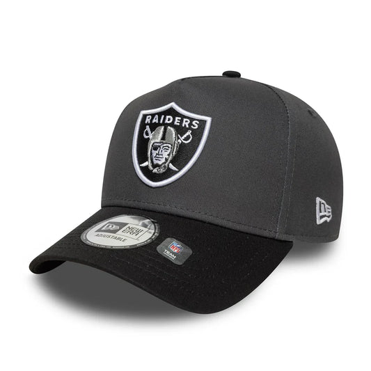 New Era Dunkelgraue NFL Las Vegas Raiders 9FORTY E-Frame Verstellbare Cap