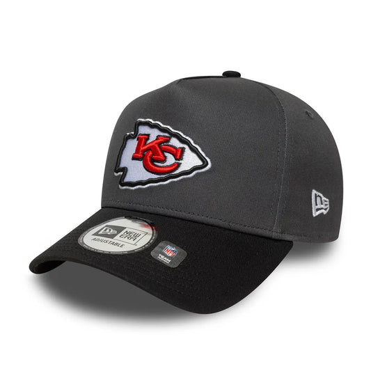 New Era Dunkelgraue Kansas City Chiefs NFL Charcoal 9FORTY E-Frame Verstellbare Cap