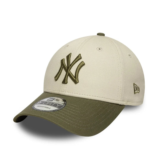 New Era Hellbeige New York Yankees MLB Sidepatch 9FORTY Verstellbare Cap