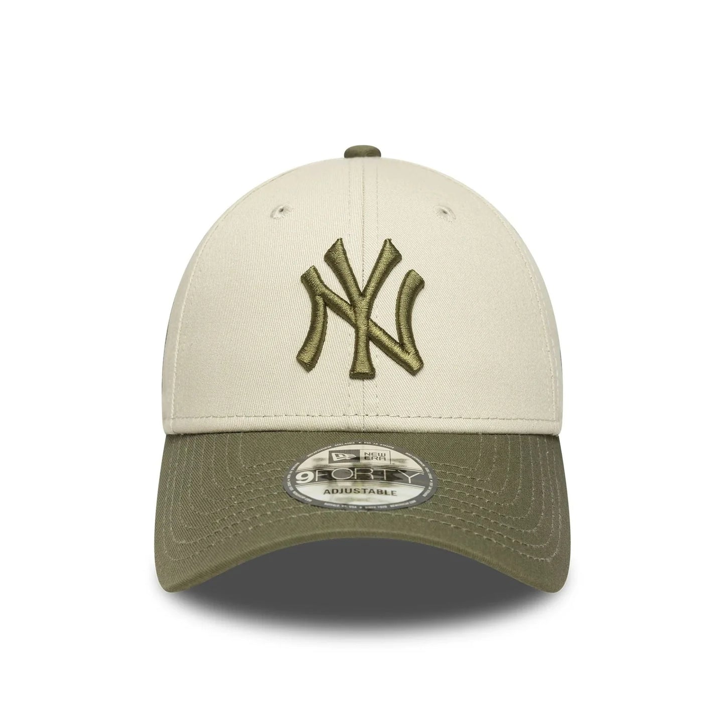 New Era Hellbeige New York Yankees MLB Sidepatch 9FORTY Verstellbare Cap