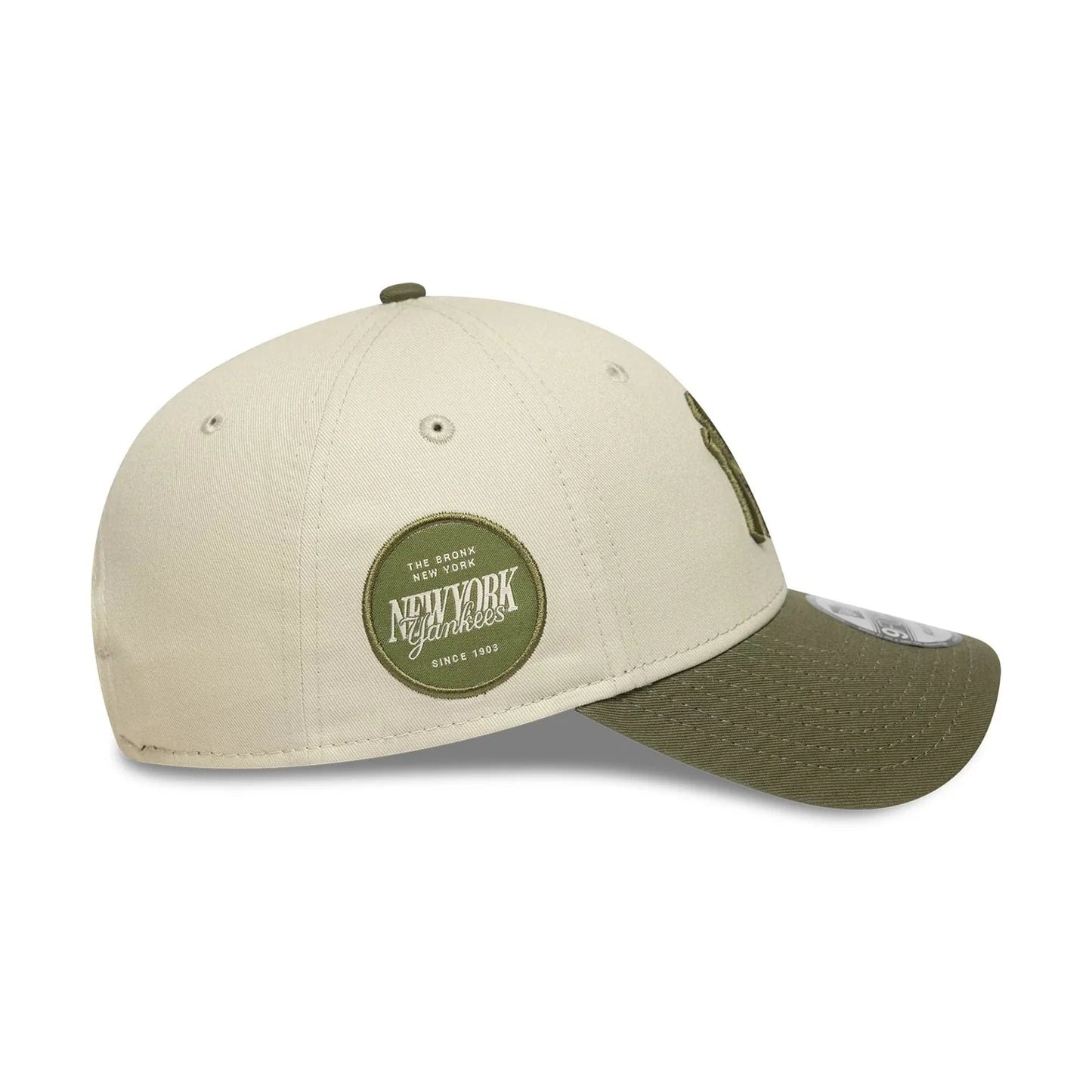 New Era Hellbeige New York Yankees MLB Sidepatch 9FORTY Verstellbare Cap