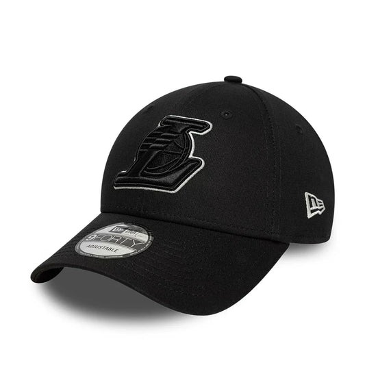New Era Schwarze LA Lakers NBA Team Outline 9FORTY Verstellbare Cap