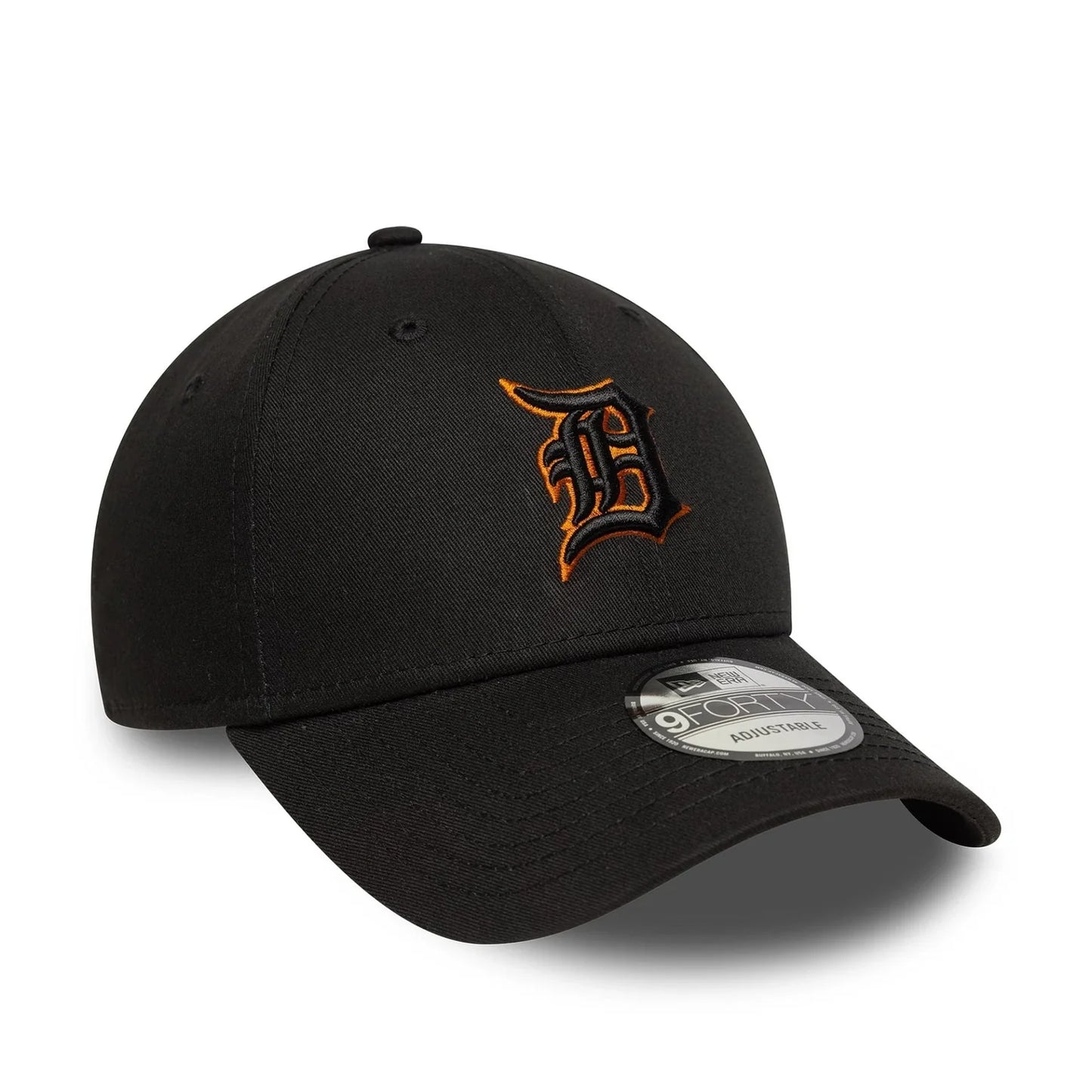 New Era Black Detroit Tigers MLB Team Outline 9FORTY Verstellbare Cap