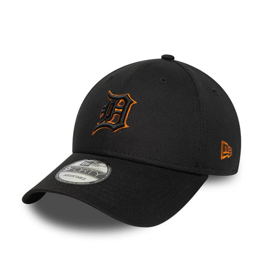 New Era Black Detroit Tigers MLB Team Outline 9FORTY Verstellbare Cap