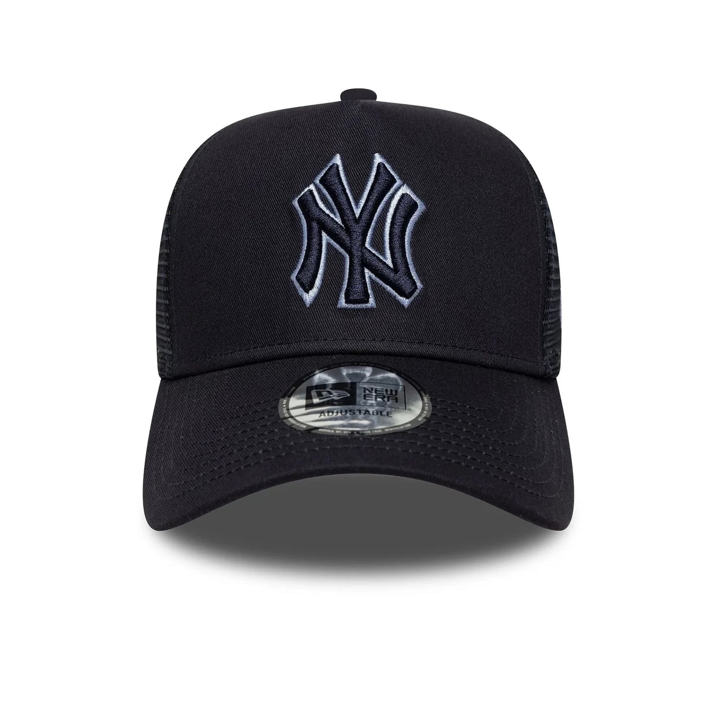 New Era Navy New York Yankees MLB Outline 9FORTY E-Frame Trucker Cap