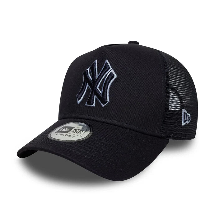 New Era Navy New York Yankees MLB Outline 9FORTY E-Frame Trucker Cap