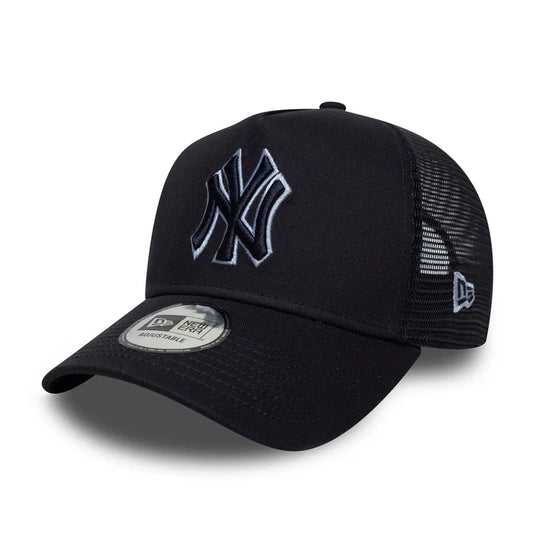 New Era Navy New York Yankees MLB Outline 9FORTY E-Frame Trucker Cap