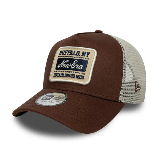 New Era Patch 9FORTY A-Frame Trucker Cap Braun
