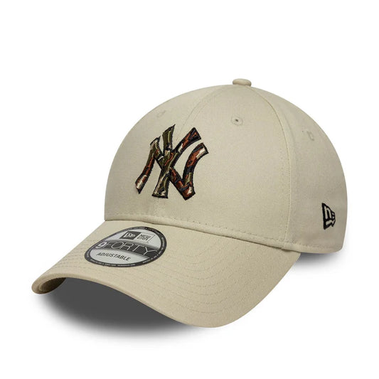 New Era MLB Outline Camo New York Yankees 9FORTY Cap Beige