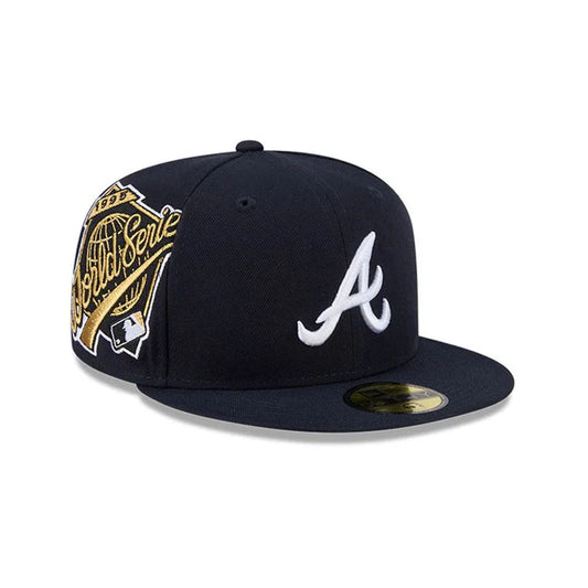 New Era MLB Hidden Hit Atlanta Braves 59FIFTY Fitted Cap Navy