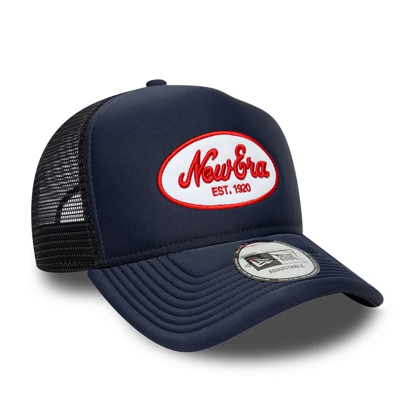 New Era Oval Patch 9FORTY A-Frame Trucker Navy