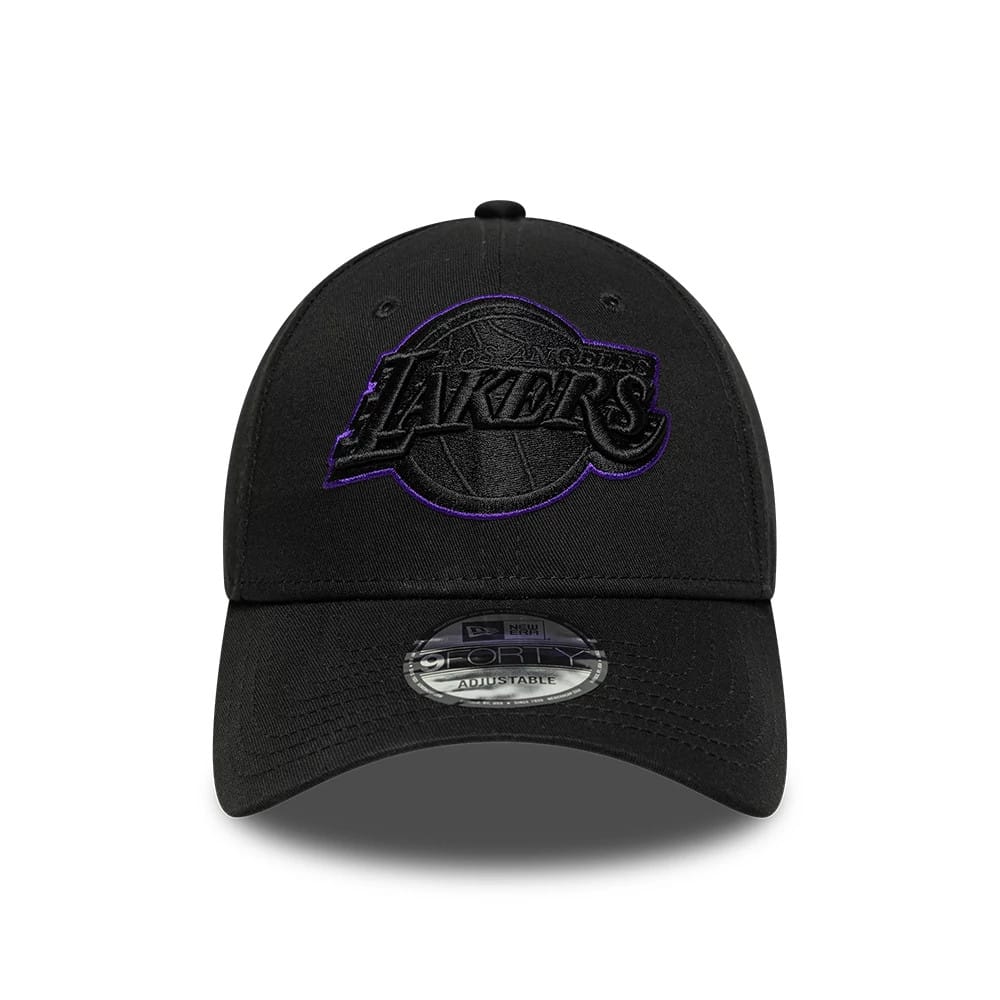 New Era Schwarze NBA Outline LA Lakers 9FORTY Cap