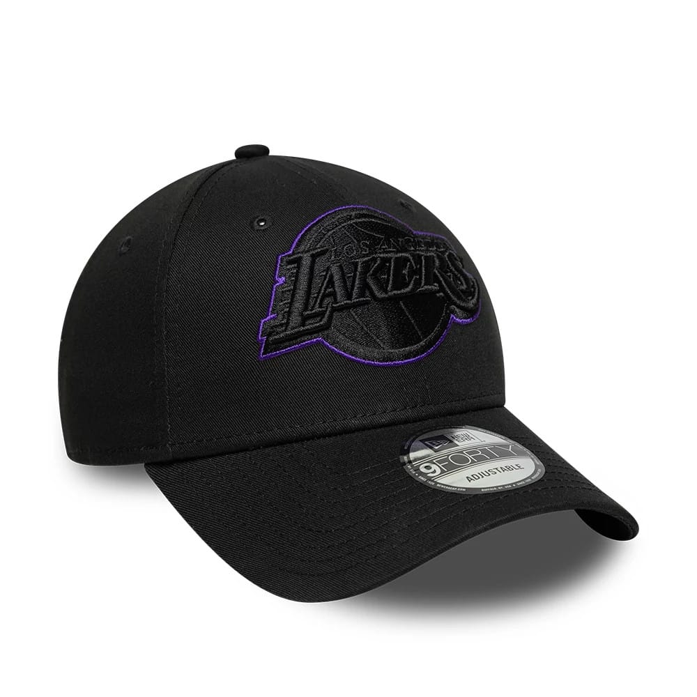 New Era Schwarze NBA Outline LA Lakers 9FORTY Cap