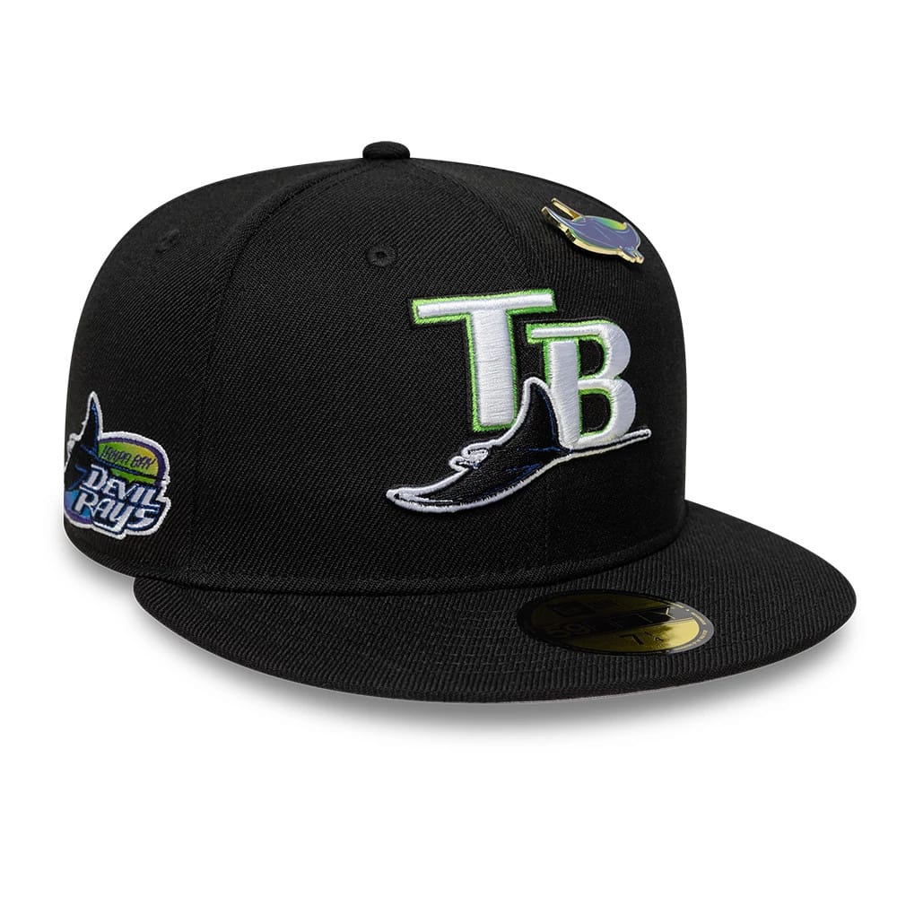 New Era Tampa Bay Rays MLB Icon Black 59FIFTY Fitted Cap