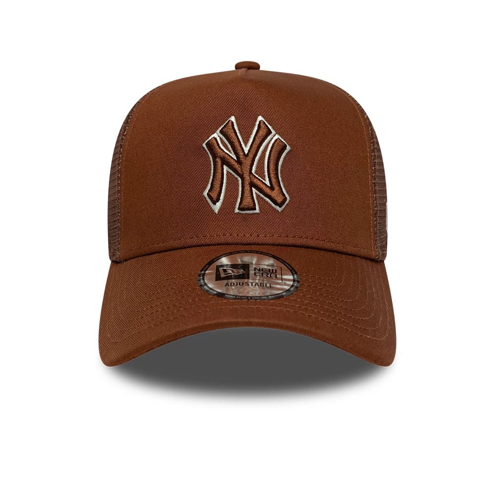 New Era Braune MLB Outline New York Yankees 9FORTY E-Frame Trucker Cap