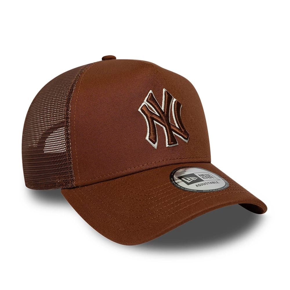New Era Braune MLB Outline New York Yankees 9FORTY E-Frame Trucker Cap