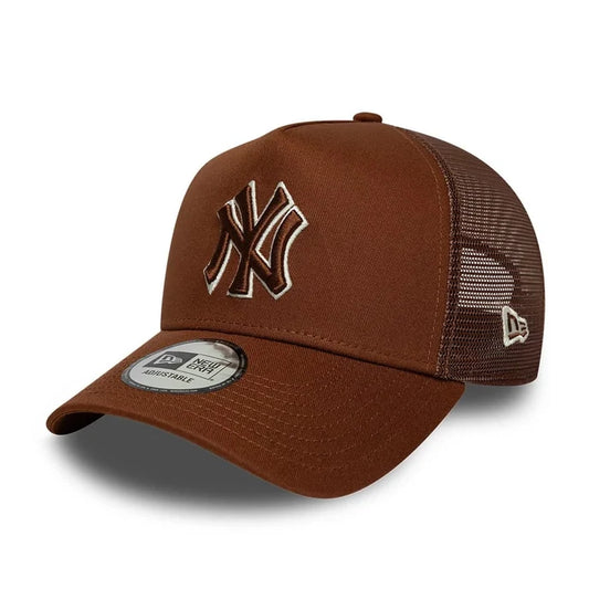 New Era Braune MLB Outline New York Yankees 9FORTY E-Frame Trucker Cap