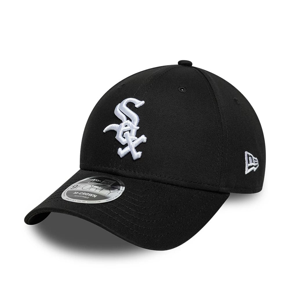 New Era Schwarze MLB Side Script Chicago White Sox 9FORTY M-Crown Cap