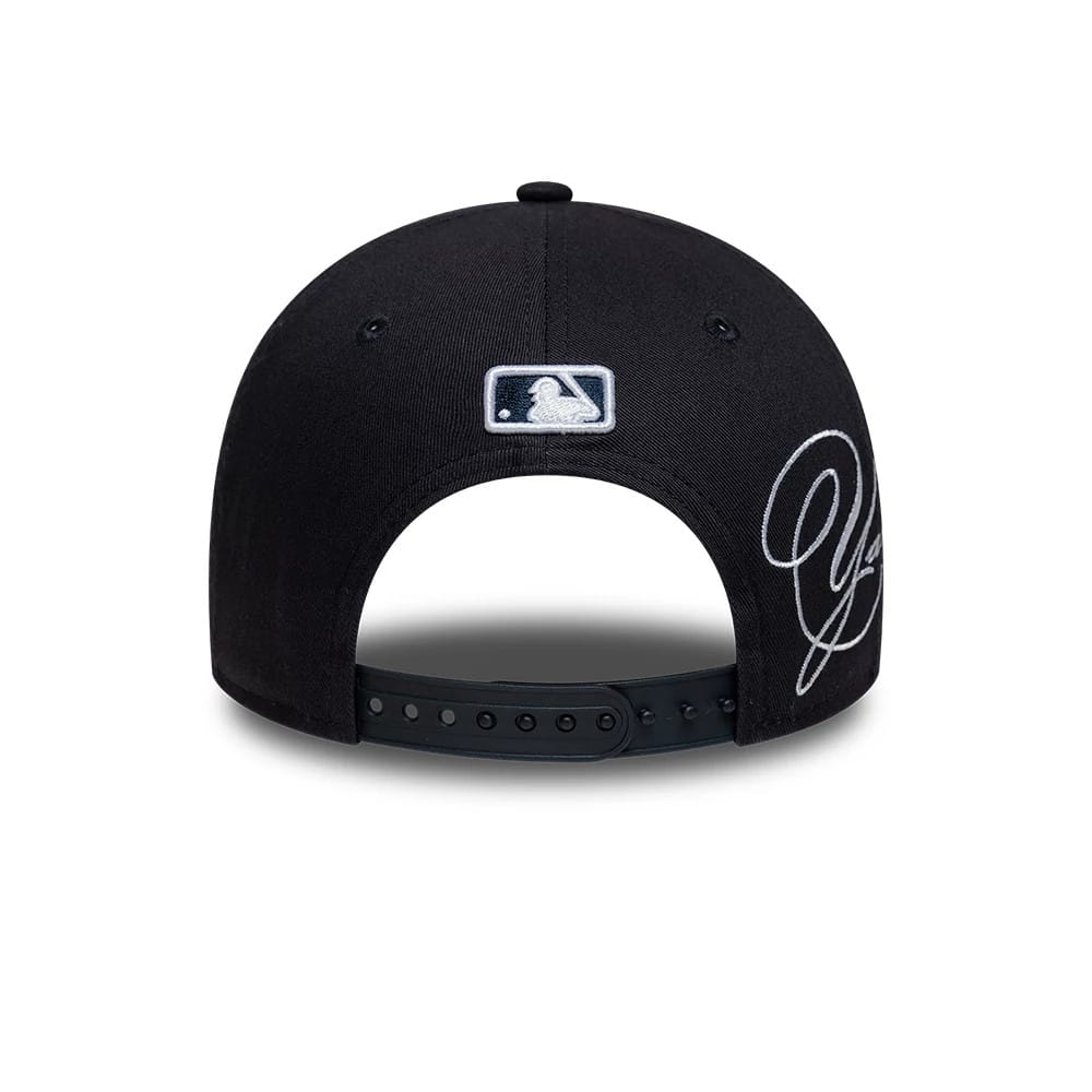 New Era Navy MLB Side Script New York Yankees 9FORTY Cap