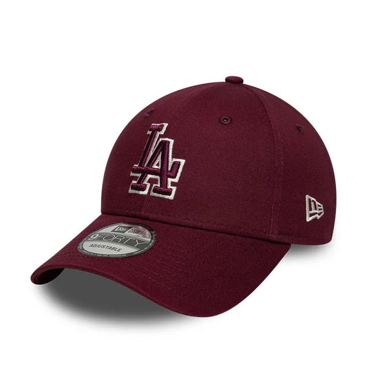 New Era Dunkelrote MLB Team Outline LA Dodgers 9FORTY Cap