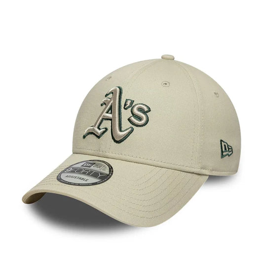 New Era Beige MLB Team Outline Athletics 9FORTY Cap