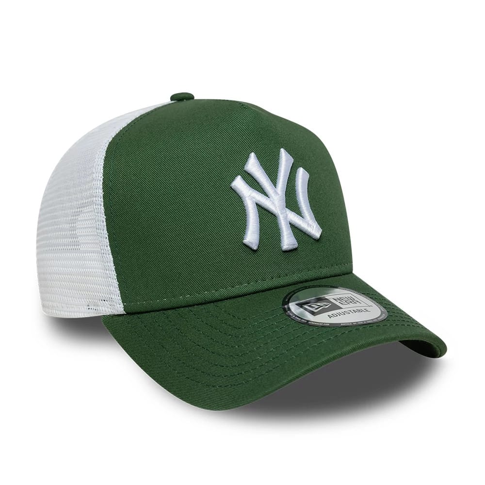 New Era MLB League Essential New York Yankees 9FORTY A-Frame Trucker Cap Green