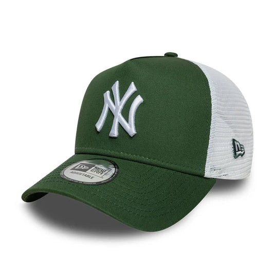 New Era MLB League Essential New York Yankees 9FORTY A-Frame Trucker Cap Green