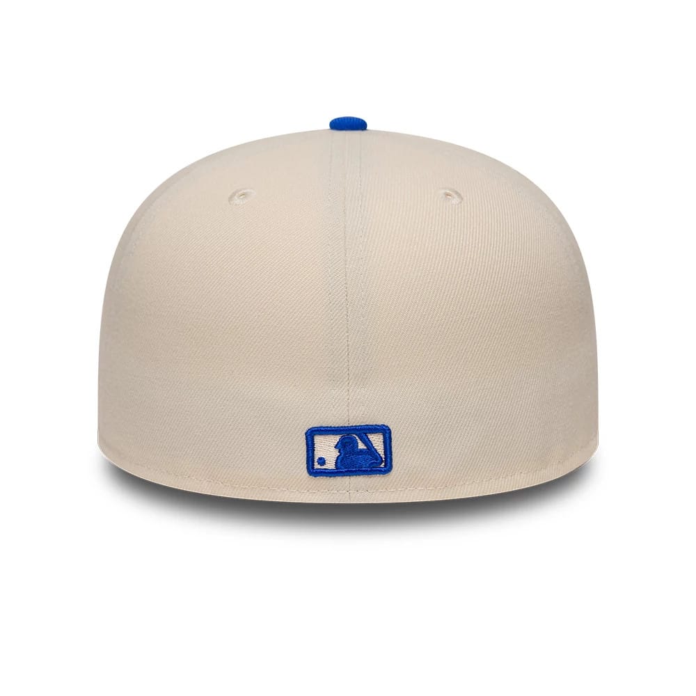 New Era New York Yankees MLB League Essential Cream & Blue 59FIFTY Fitted Cap