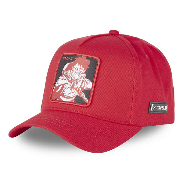 CAPSLAB  One Piece Ruffy Trucker Red