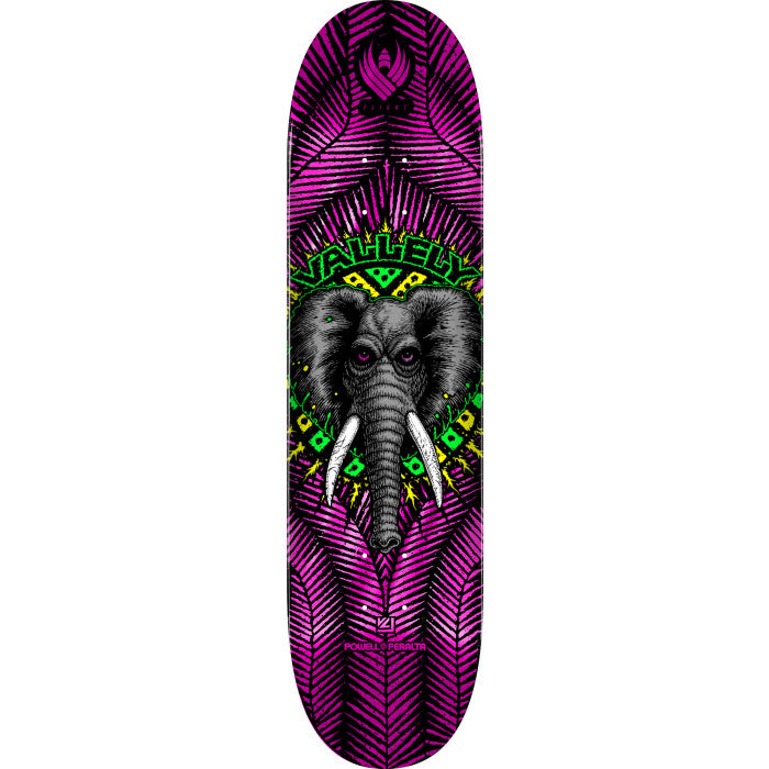 Powell Peralta FLIGHT Mike Vallely Elephant Pink Foil Skateboard Deck - 8.38" K26