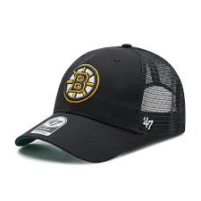 47 Brand Cap Boston Bruins Trucker H-BRANS01CTP-BKB Schwarz