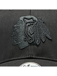 47 Brand Cap NHL Chicago Blackhawks Branson H-BRANS04CTP-BKC Schwarz