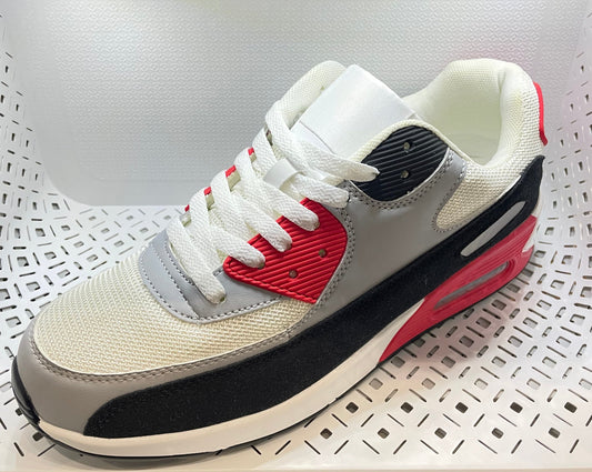 Sneaker Sportschuh mit gedämpfter Sohle White Red Black 40-45