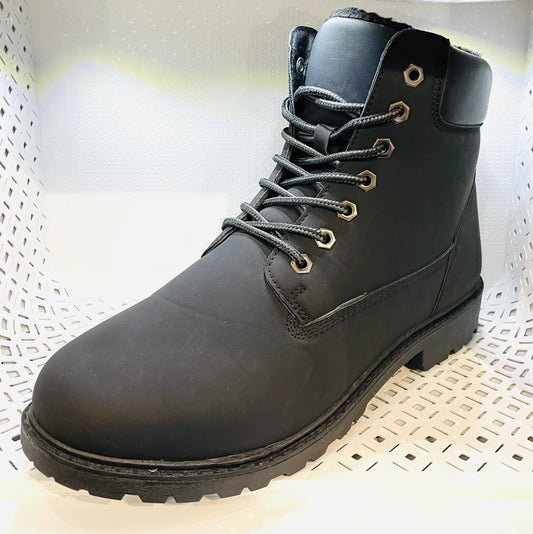 Winter Boots Textilleder gefüttert 40-45 Black