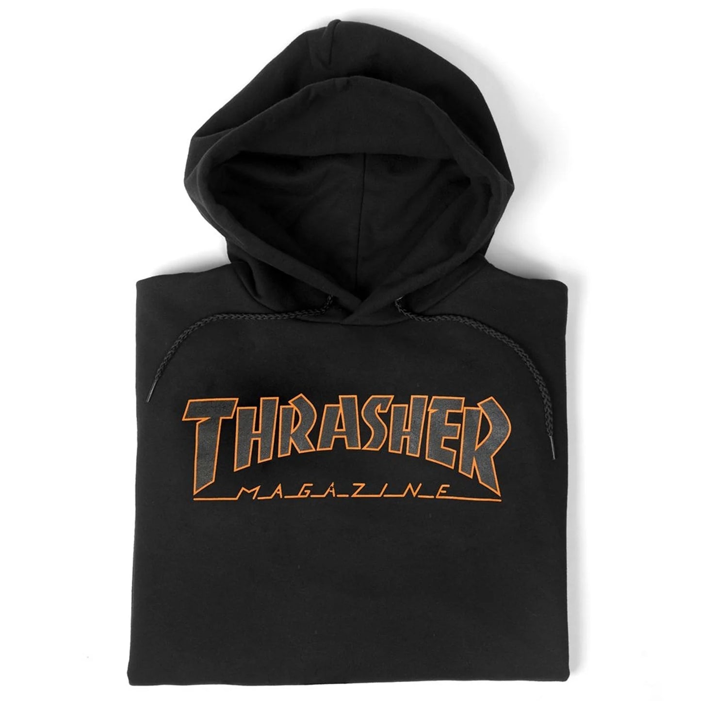 THRASHER Hoodie Classic LOGO Outline Black Orange