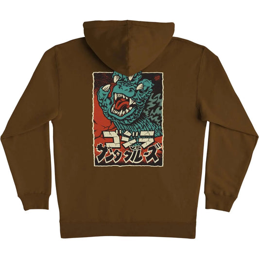 Santa Cruz x Godzilla Hand Hoodie Kapuzenpullover - Braun Limited