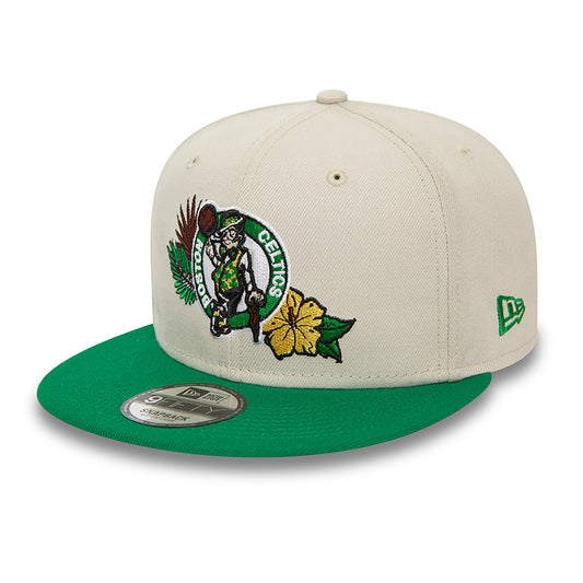 New Era Beige Boston Celtics NBA Floral 9FIFTY Snapback Cap 60503485