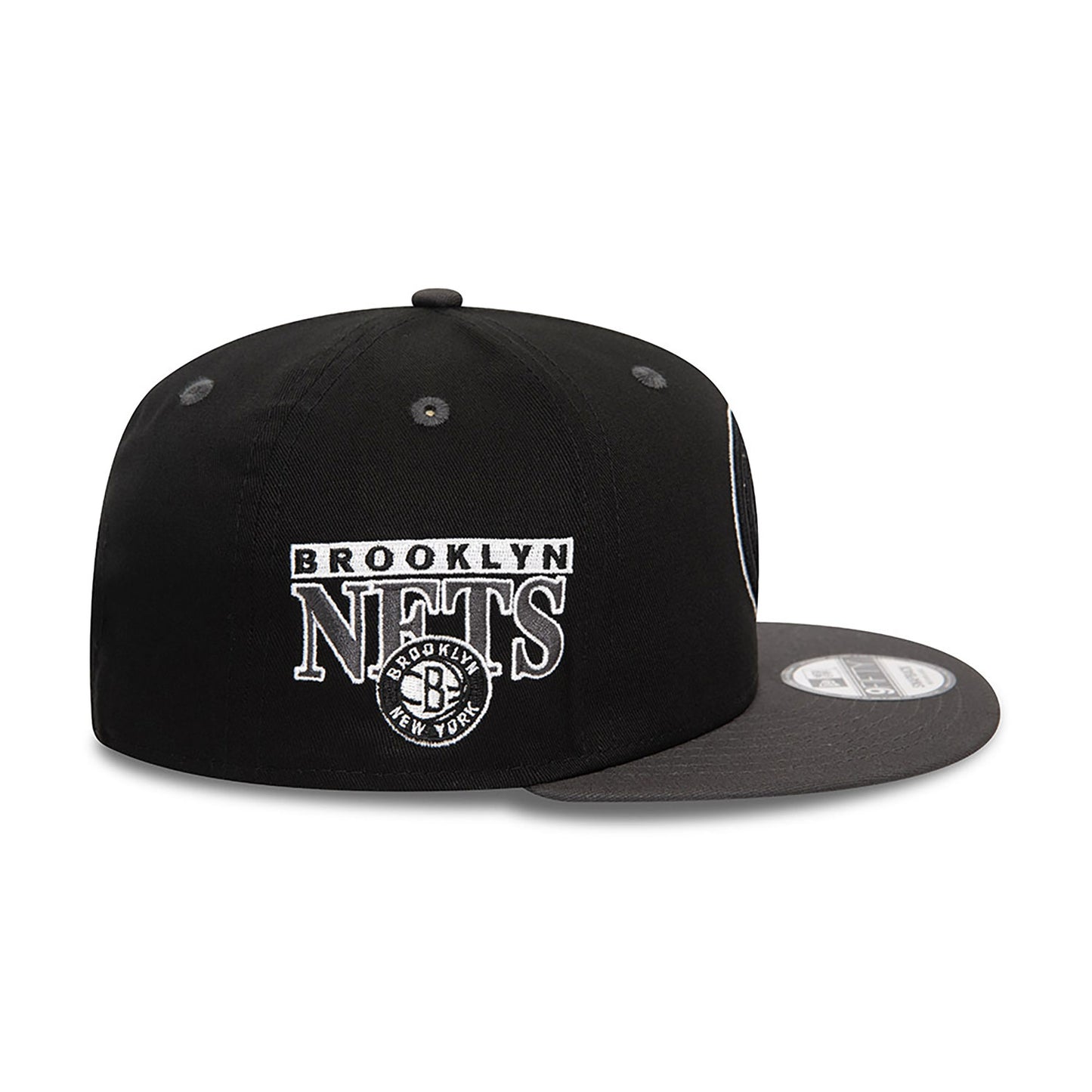 New Era 9Fifty Schwarze Brooklyn Nets NBA Team Colour Snapback Cap