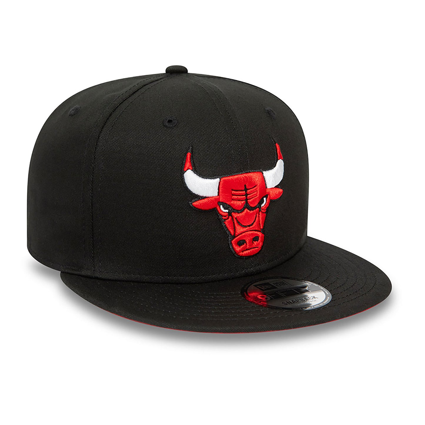 New Era Black Chicago Bulls NBA Rear Logo 9FIFTY Snapback Cap